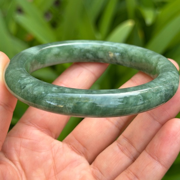 63mm inner diameter green xiuyu jade bangle 0733 - Picture 4 of 9